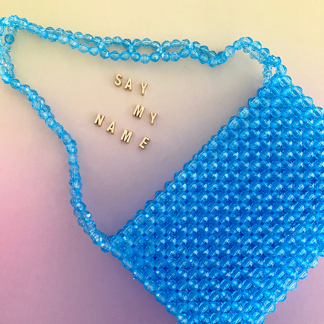 Say My Name Purse in Ocean Blue
