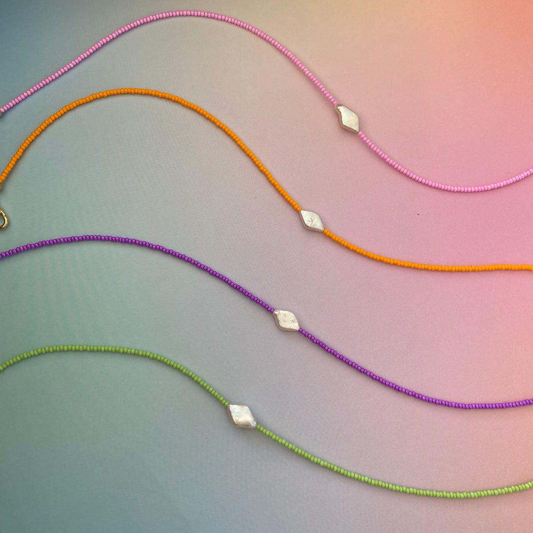 Shannon Necklace Beaded Neon